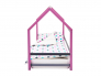 Детская кровать-домик Монтессори Svogen лаванда-графит