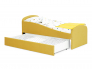 Кровать с ящиком Letmo горчичный (велюр)