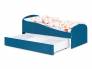 Кровать с ящиком Letmo морской (велюр)