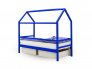Кровать-домик Svogen с ящиками и бортиком синий