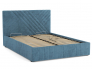 Кровать Гамма 1600 с основанием велюр тенерифе дасти блю