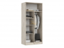 Шкаф 2-х створчатый Миф Кашемир, Крафт серый