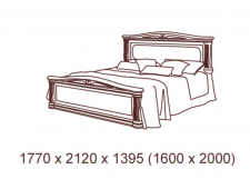 Кровать 2-х спальная  1600*2000 с ортопедом