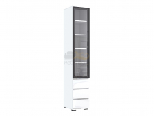 Пенал-стекло (400) с ящиками