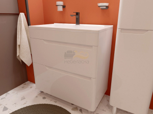 Тумба с раковиной Kare Luxe 800 напольная 2 ящика