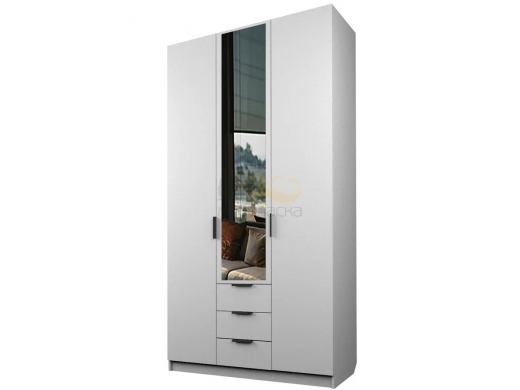 Шкаф с 3 ящиками Экон ЭШ3-РП-24-12-3я одно зеркало
