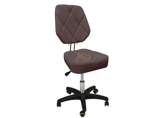Стул мастера Грэй на черном пластмассовом каркасе шоколадный