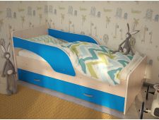 Кровать детская Максимка млечный дуб-синий